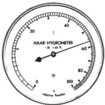 HAAR-HYGROMETER -25 + 45 °C 0 100 relative Fruches