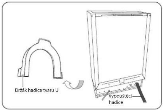 Držák hadice tvaru U vypoustěcí hadice