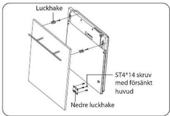 Luckhake ST4*14 skruv med försänkt huvud Nedre luckhake