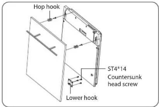 Hop hook Lower hook ST4*14 Countersunk head screw