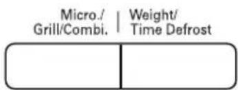 Micro./ Grill/Combi. | Weight/ Time Defrost