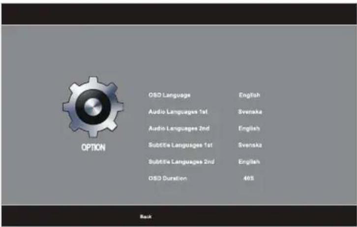 OPTION OSD Language English Audio Languages 1st Svenska Audio Languages 2nd English Subf/kia Languages 1st Svenska Subf/kia Languages 2nd English OSD Duration 405 Back