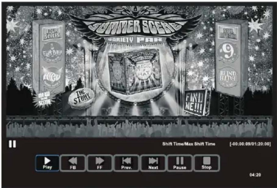 SUMMER SCENE VARIETY PAGE MAGIC HAT NEW THE SCENE THE STORY FIND ME !!! Shift Time/Max Shift Time [-00:00:09/01:20:00] Play FB FF Prev. Next Pause Stop 04:20