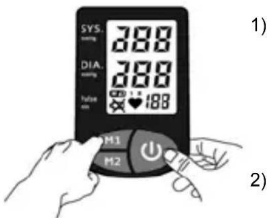 SYS. 388 DIA. 388 Tulse mm 188 M1 M2 1) 2)