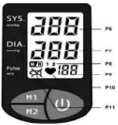 SYS. DWALY 388 DIA. DWALY 388 Pulse M1 M2 1 2 188 P6 P7 P8 P9 P10 P11