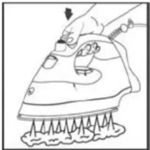 Line drawing of a hand using a power iron to press down a surface with a screwdriver (no text or symbols)
