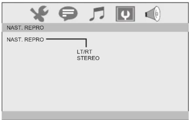NAST. REPRO NAST. REPRO LT/RT STEREO