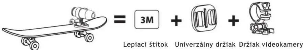 = 3M + (1) + (2) Lepiaci štítok Univerzálny držiak Držiak videokamery