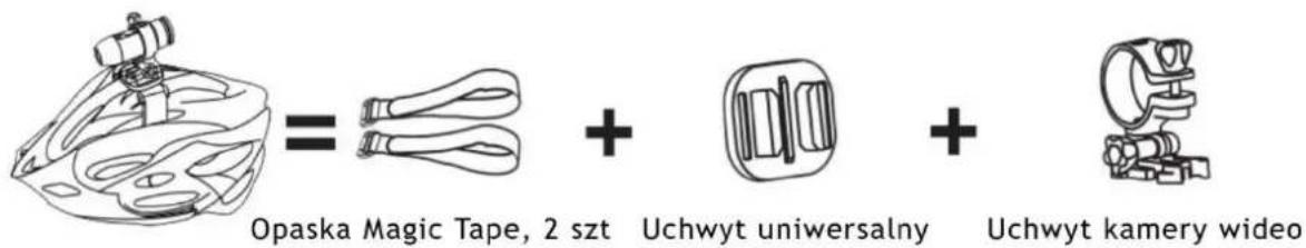 Opaska Magic Tape, 2 szt + Uchwyt uniwersalny + Uchwyt kamery wideo