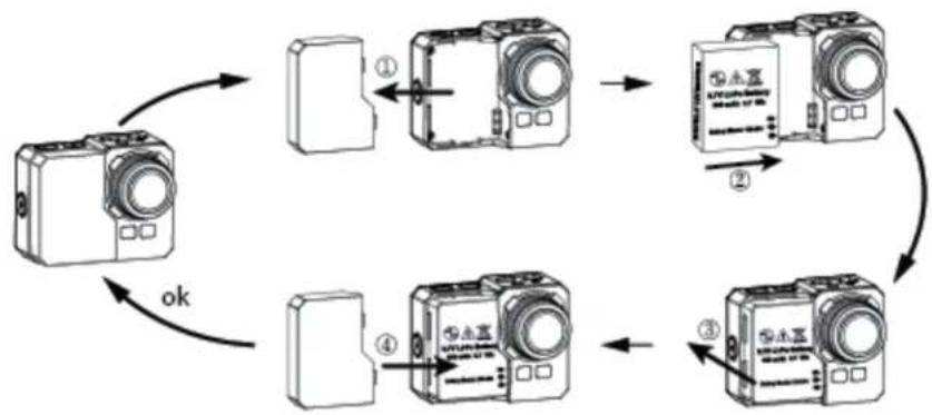 Evolveo SportCam W7 - Для отсоединения батареи: - 1