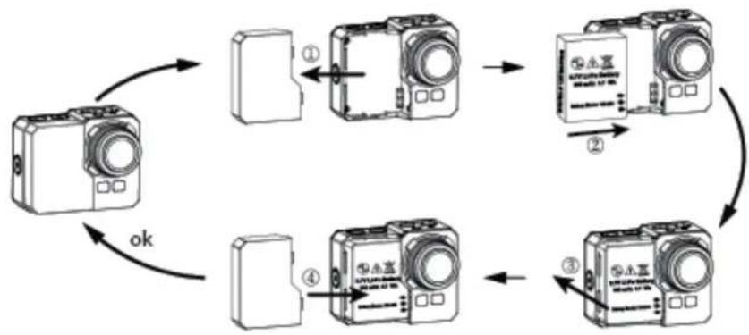 Evolveo SportCam W7 - Для від'єднання батареї: - 1
