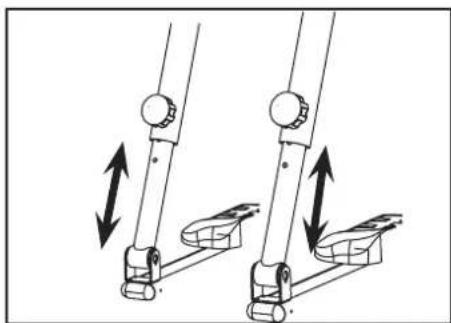 York Fitness Anniversary x202 - Change the height of the footplate mount tube - 2