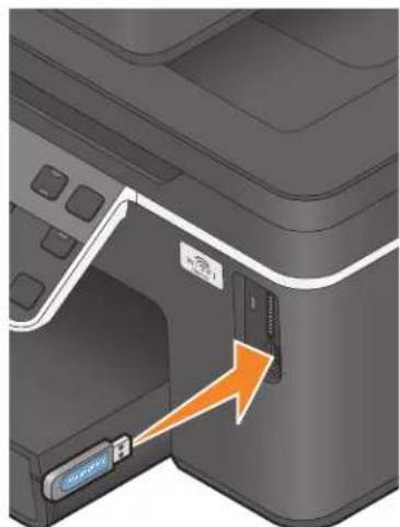DELL V715w - Použití paměťové karty nebo jednotky paměti flash s tiskárnou - 2