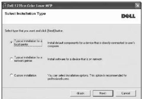 DELL 1235cn - Typická instalace - 2