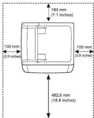180 mm (7.1 inches) 100 mm (3.9 inches) 100 mm (3.9 inches) 482.6 mm (18.8 inches)