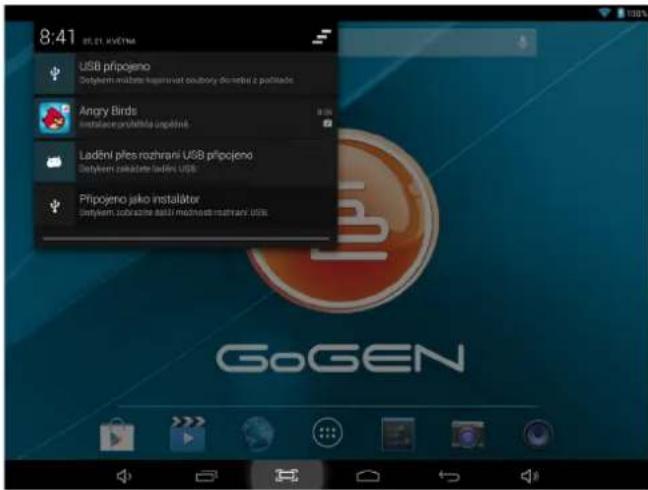 GoGen TA 7750 QUAD - Lišta oznámenia - 1
