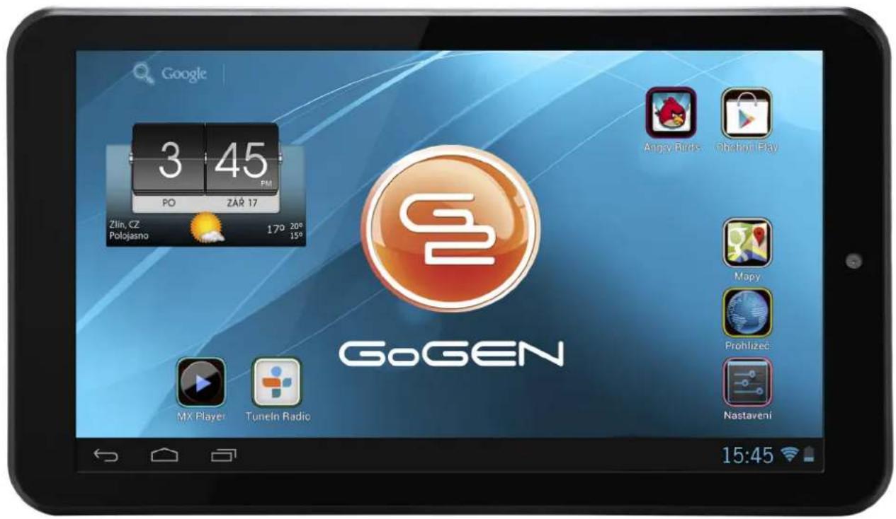 Google 3 45 PM PO ZAR 17 Zlin, CZ 170 20° Polojasno 15° GoGEN Angy Birds - Obchini Play Mapy Prohlizec MX Player TuneIn Radio Nastaveni 15:45