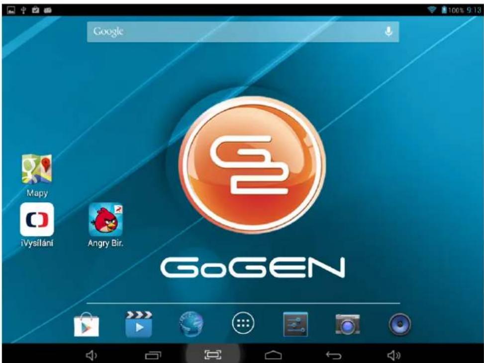 GoGen TA 7650 QUAD - HOME SCREEN - 1