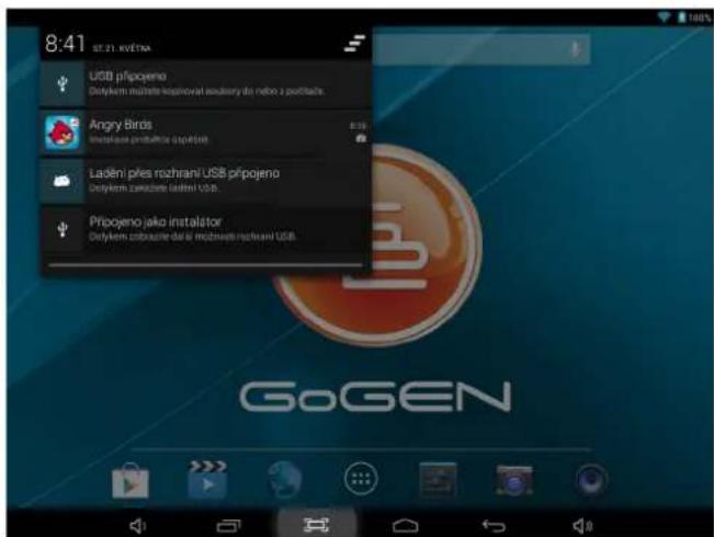 GoGen TA 7650 QUAD - Pasek powiadomień - 1