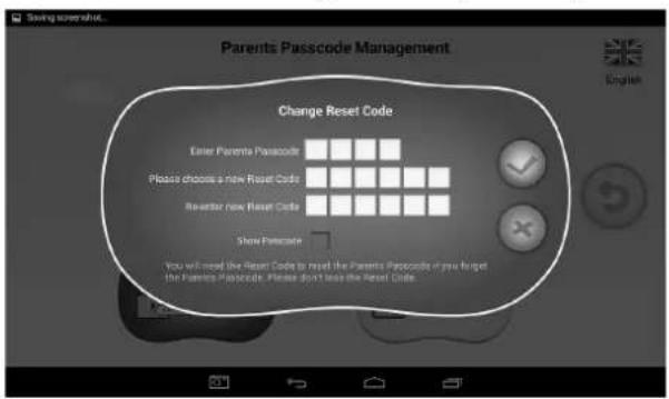 GoGen MAXPAD9G3 - 1.4.2.5: Zmiana kodu resetującego - 1