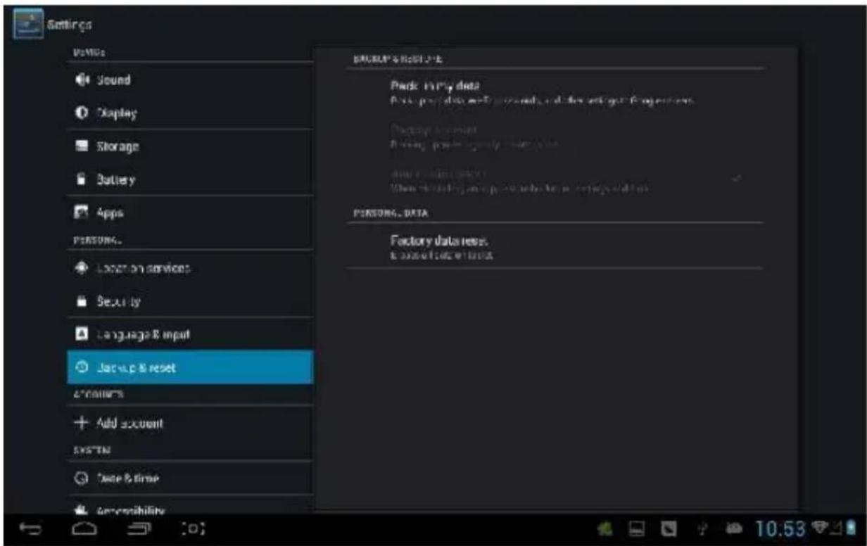 Overmax Quattor 10 - Tworzenie kopii zapasowych i Reset - 1