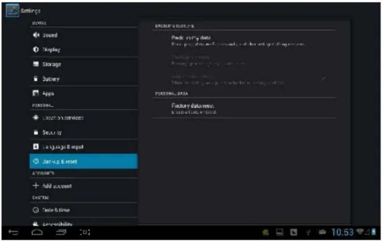 Overmax Quattor 10 - Backup si reset - 1