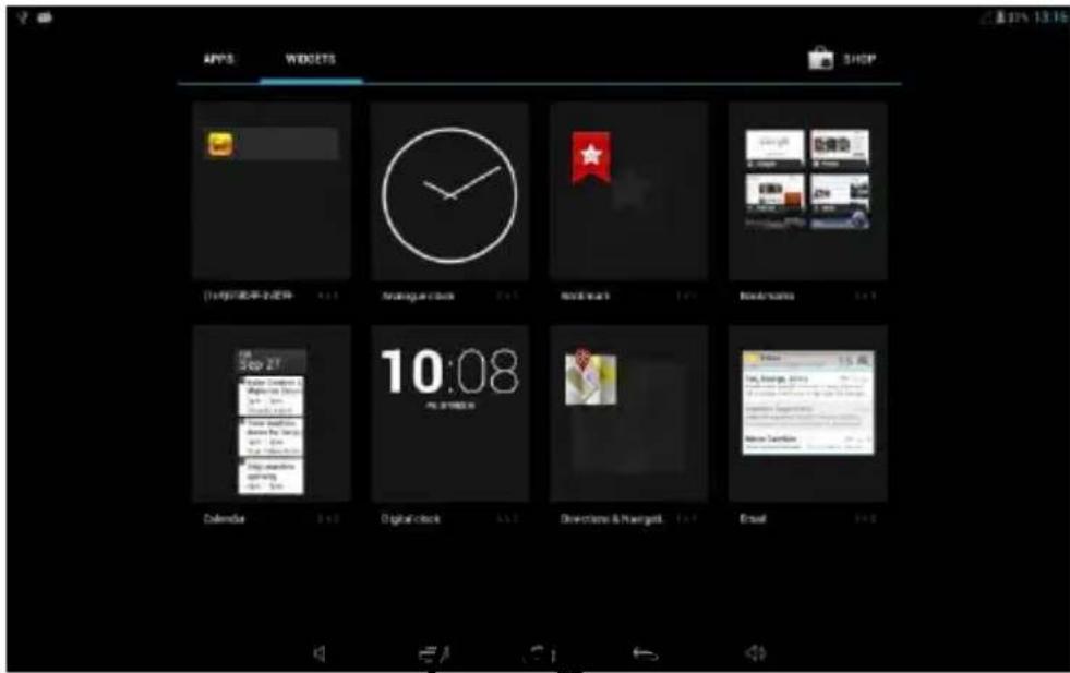APP'S WINDETS SHOP [1] 你可把手机配件 2:45 Reading & Back 2:5 Next step 1:0 Reads name 3:7 Temp 27 10:08 Calendar Digital clock 4:3 Directions & Navigation 1:7 Email 3:0