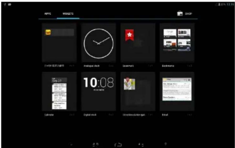 APPS WIDGETS SHOP 打开新用户邮件 Analogee clock Bookmark Bookmarks Sep 27 10:08 Calendar Digital clock Divestive & New gift Bread