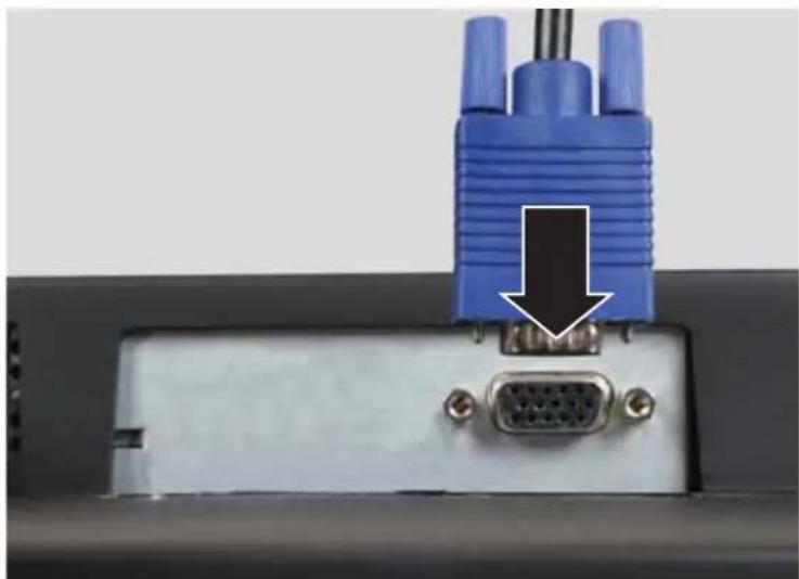 eMachines E161HQ - ▶ To connect video and power cables: - 1