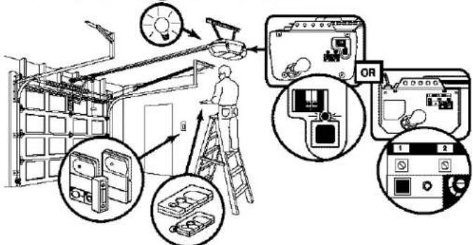 Diagram illustrating a server rack installation process with labeled components including lamp, control panel, and control buttons.
