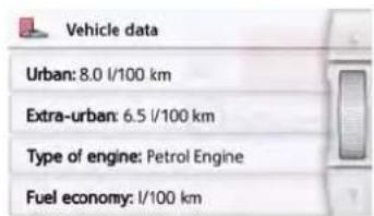 Vehicle data Urban: 8.0 l/100 km Extra-urban: 6.5 l/100 km Type of engine: Petrol Engine Fuel economy: l/100 km
