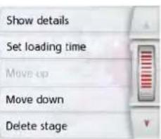 Show details Set loading time Move up Move down Delete stage
