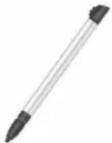 Simple illustration of a pen with black tips (no text or symbols)