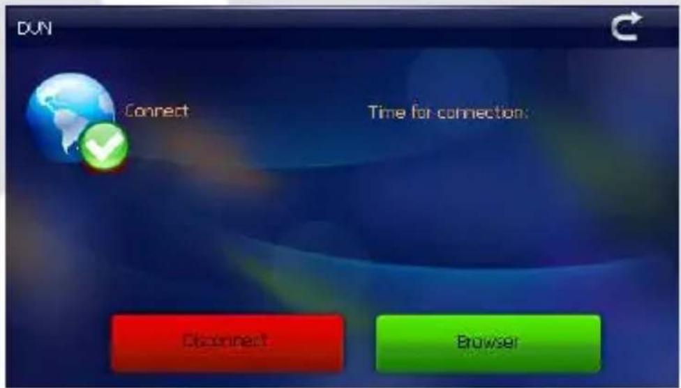 DUN Connect Time for connection: Disconnect Browser
