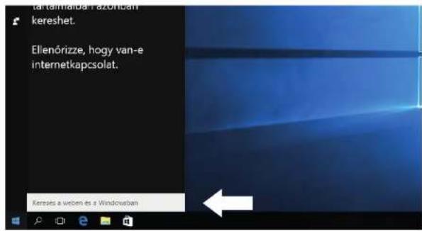 kertalmalba - azonban kereshet. Ellenőrizze, hogy van-e internetkapcsolat. Keresés a vieben és a Windowban