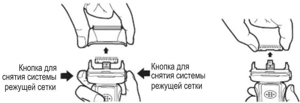 Кнопка для снятия системы режущей сетки Кнопка для снятия системы режущей сетки