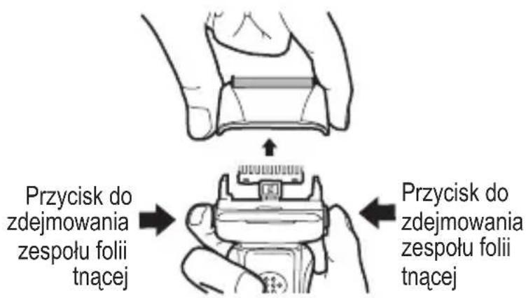 Przycisk do zdejmowania zespołu folii tnącej Przycisk do zdejmowania zespołu folii tnącej