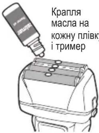 Крапля масла на кожну плівку і тример