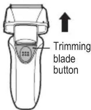 Trimming blade button
