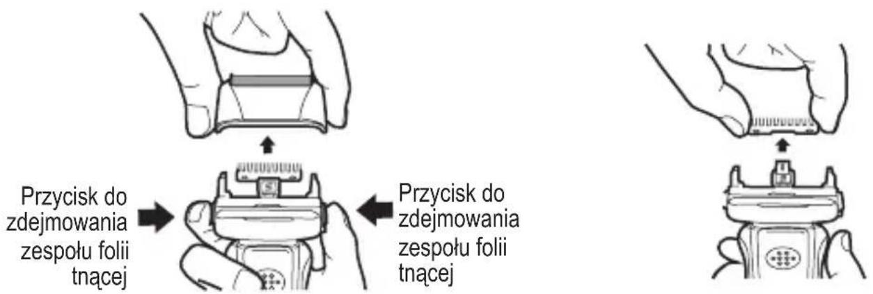Przycisk do zdejmowania zespołu folii tnącej Przycisk do zdejmowania zespołu folii tnącej