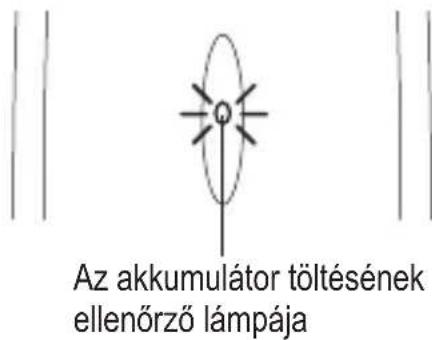 Az akkumulátor töltésének ellenőrző lámpája