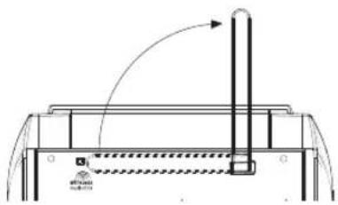 Pure mechanical diagram showing a lever mechanism with no text or symbols.