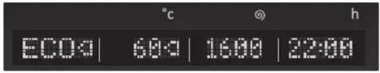 °C h ECO4 | 60°C | 1600 | 22:00