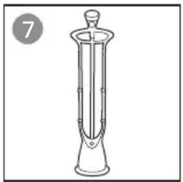 Line drawing of a tall, flanged object resembling a trumpet or horn (no text or symbols)