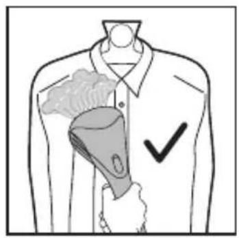 Illustration of a person holding a hairdryer with a checkmark on the chest (no text or symbols)