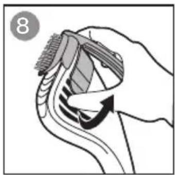 Illustration of a hand holding a curved object with internal striped pattern, no text or symbols present