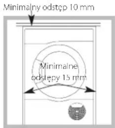 Minimalny odstep 10 mm Minimalne odstepy 15 mm