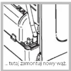 ... tutaj zamontuj nowy wąż.
