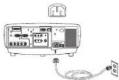 Diagram of an electronic device with labeled ports and a cable, showing internal components and connections.