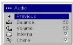 INFOCUS LP850 - Settings menu - 2